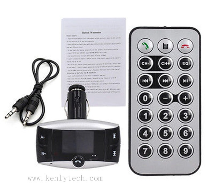 1.5 LCD Bluetooth car kit MP3 Player SD MMC USB Remote FM Transmitter Modulator4
