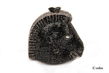 Horse Shape Evening Bags 2015 Fashion Design Luxury Crystal Clutch Evening Bags Women Handbag Animal Shape
