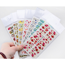 2015 New Flowers Water Transfer Stickers 20sheets lot Fashion Beauty Full Cover Nail Art Decoration Nail
