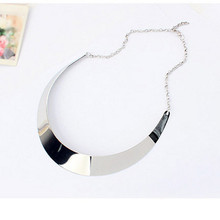 Hot Sale Chunky Necklace Gold Plated Silver Plated Punk Style Choker Necklace Jewelry Collier Necklaces For
