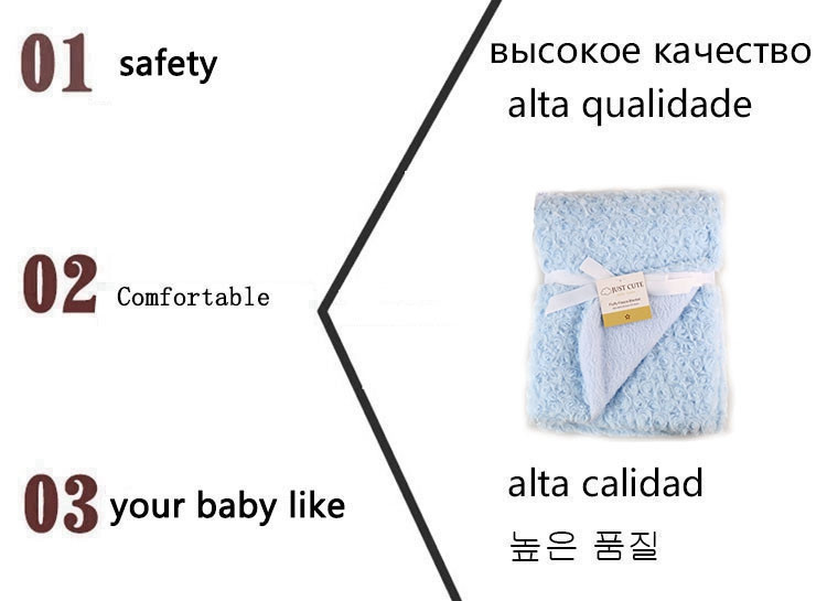 Rose Velvet Baby Blanket High Quality Baby Swaddle Wrap Swaddling Winter Warm Brand Bedding Soft Infant Crochet Blanket (1)