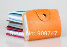 Fashion Business Credit Card Holder Bags PU Leather Strap Buckle Bank Card Bag 26 Card Case