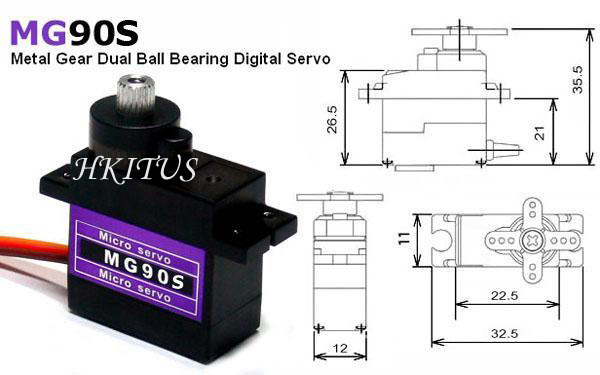 Micro servo 9g чертеж