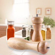 Pepper Mills 8 inch Classical Wooden Pepper Sauce Spice Salt Corn Mill Grinder Hand Movement Convient Kitchen Accessories