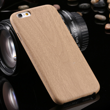 Retro Vintage Wood Grain Bamboo Pattern Leather PU Case for iPhone 6 6s 4 7 plus