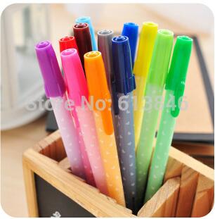 48pcs/lot 12 colors available New Cute Kawaii Korea Novelty Gel pen Colorful Cores Stationery Gift Toys