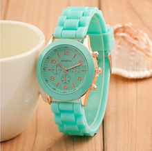 Geneva Women Fashion Colorful Rubber Quartz Watches Young Sports Women gold watch Casual Dress Wristwatches relogios