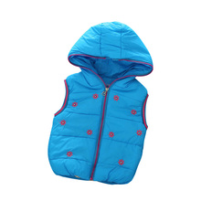 2016 Casual Girl Vests Coat Fashion Baby Outerwear Girls Jacket Children’s Clothing Thick Hooded Kid Vest Coats Waistcoats 18