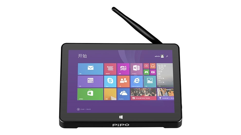 PIPO X8 Dual Boot TV Box Mini PC with 7 inch touch screen Windows 8.1 Android 4.4 Intel Z3736F Quad Core HDMI 10