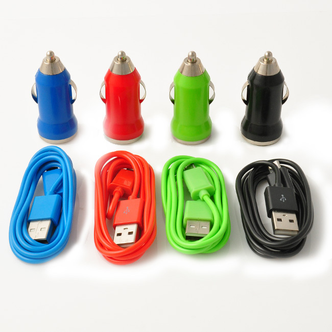 2 IN 1 Micro Auto Universal Dual 2 Port USB Car Charger For Samsung Galaxy S4