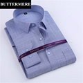 BUTTERMERE Brand Clothing Men Fashion Shirts Bamboo Fabric Cotton Long Sleeve Dress Shirt Formal Wear Business