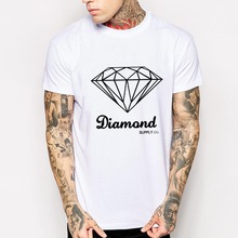 Euro Size Diamond Supply Co T Shirts Men diamond supply tshirt  Cotton T-Shirt Short Sleeve Man Top Mens Tee Shirt Free Shipping