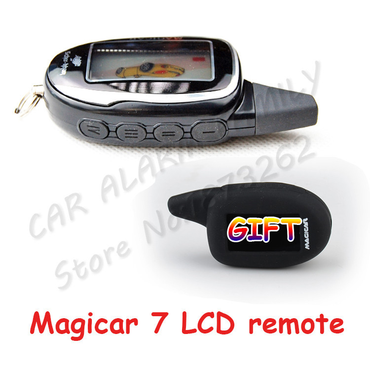 two way car alrm system scher-khan magicar 7 lcd remote engine start M7 silicone case