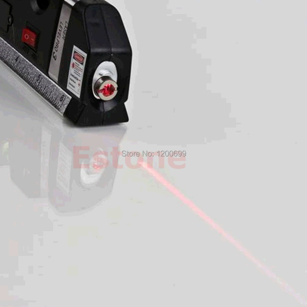 F98 hot selling Level Laser Horizon Vertical Measure Tape Aligner Bubbles Ruler 8FT Multipurpose free shipping