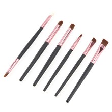 2015 NEW 6Pcs Face Makeup Brushes Cosmetic Set Eyeshadow Eyeliner Nose Smudge Tool