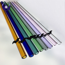 Home Kitchen Barware Mustache Drinking Glass Straws 9MM 9Inch With Free Brush