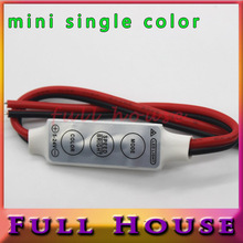 1pcs lot 12V Mini 3 Keys Single Color LED Controller Brightness Dimmer for led 3528 5050