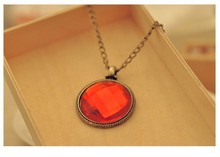 2015  Hot-selling fashion red jewellery choker statement necklaces chunky pendants jewlery free shipping
