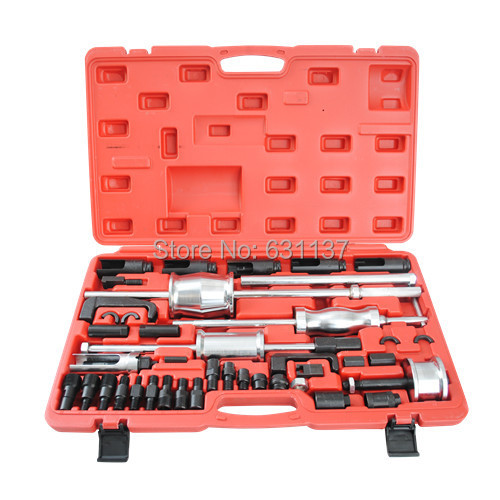 40Pc Professional Master Diesel Injector Extractor With Common Rail Adaptor Slide Hammer Bearing Puller Tool Kit Set