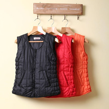 Cheap Top Real 2015 Autumn Large Size Women Vest Colete Feminino Slim Winter Plus Fertilizer Female Cotton Veste Gilet Femme