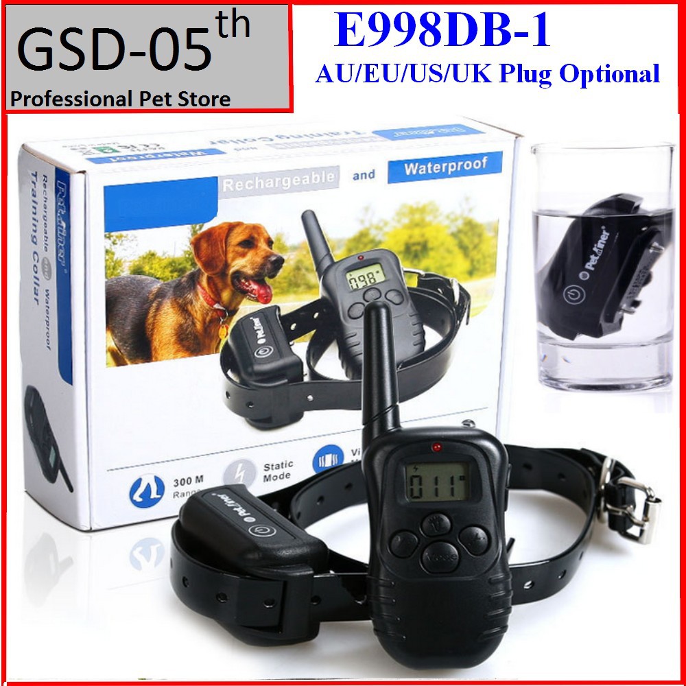 100% Waterproof Rechargeable LCD Electronic Shock Remote Dog Training Collar Electric Pet training collar Pet Trainer
