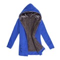 Free Shipping Winter Fashion Women Long Hooded Sweatshirt Coat Warm Thicken Zip Up Outerwear Hoodies Jacket