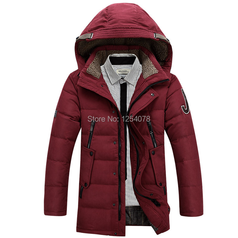 Free shipping fashion hooded scarf men s winter coat white duck down jacket and winter clothes