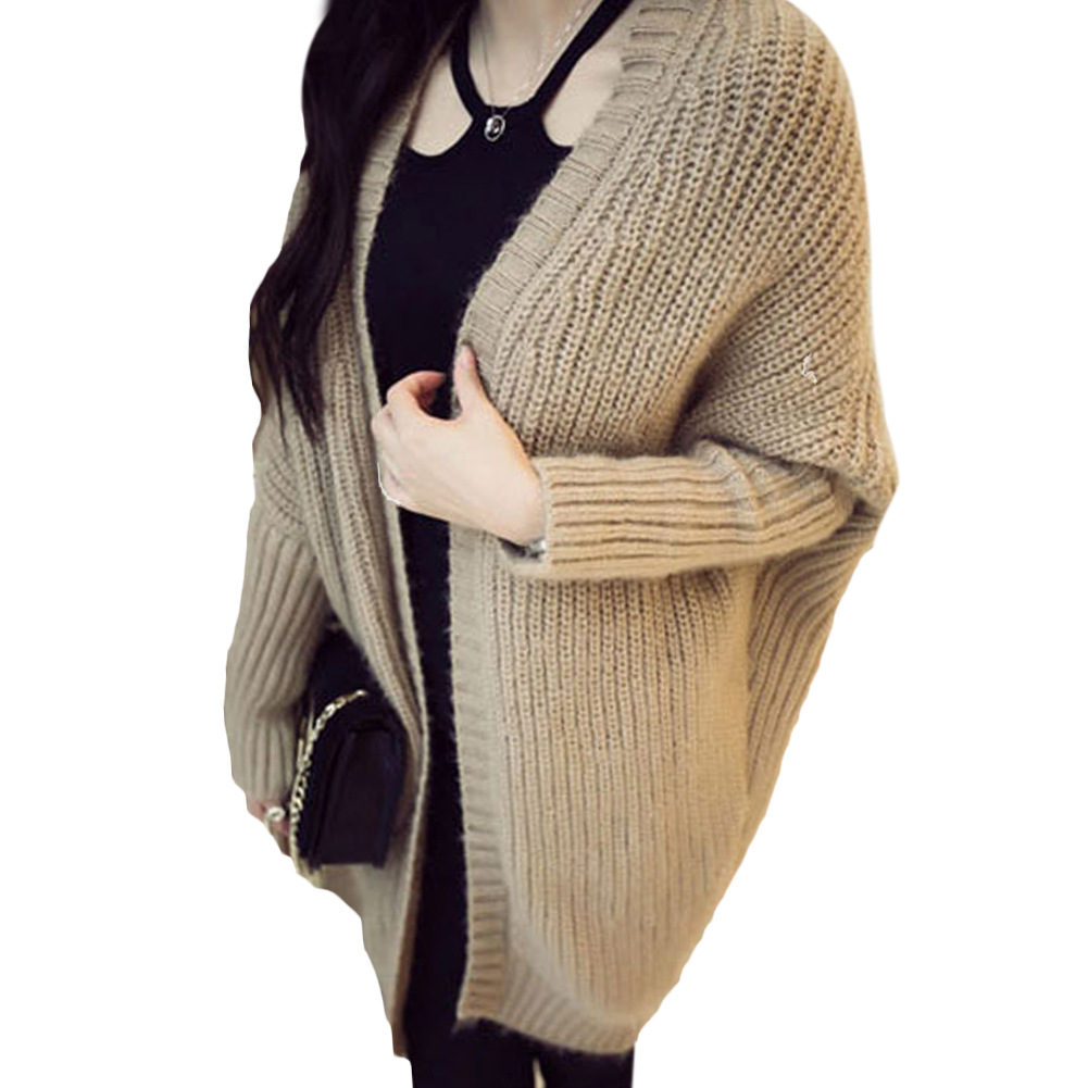 Long sleeved sleeveless bat sleeve loose shawl sweater2