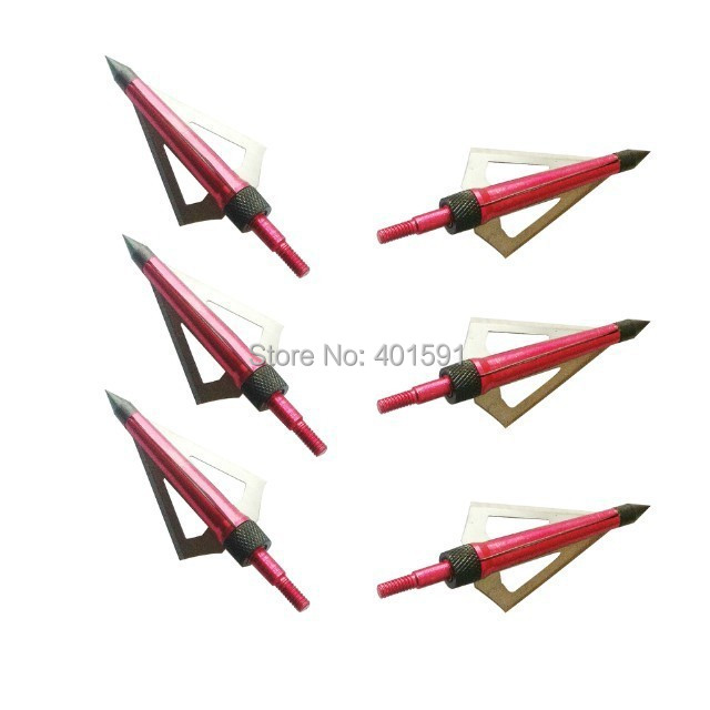 free shiping 36pcs 3 fixed blades arrowhead 100grain screw on off archery fiberglass arrows for compound