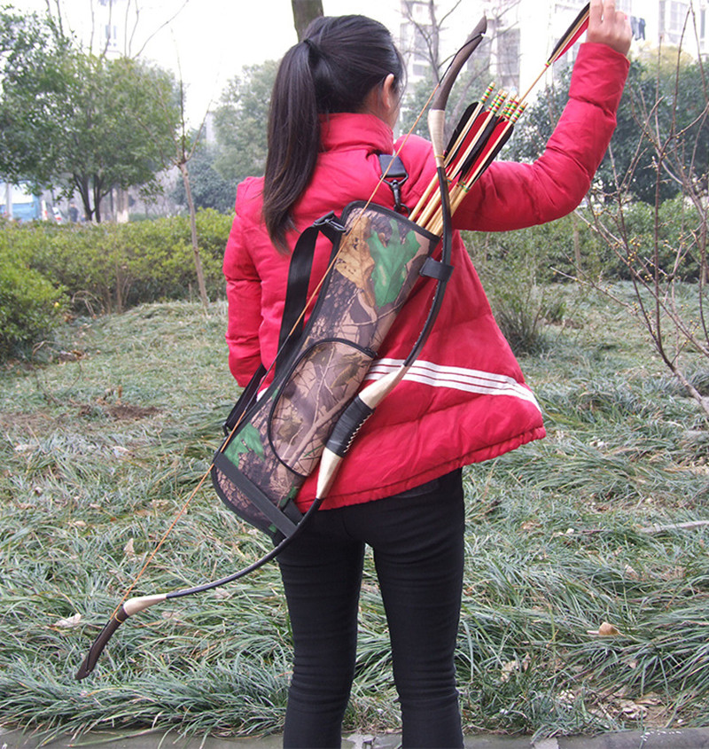 New Outdoor Top Grade Camouflage Archery Equipment Bag Bow Quiver Archery Easy Waist Hanging Arrow Pot