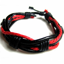 Fashion Mens Wrap Multilayer Leather Bracelet & Bangles Braided Rope Wristband Jewelry Cuff Bracelets Pulseira Masculina Couro