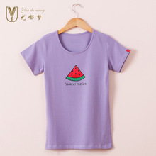 New Fashion Women T Shirt Vogue Watermelon printed Tee Tops For Woman Clothing O Neck Camisa