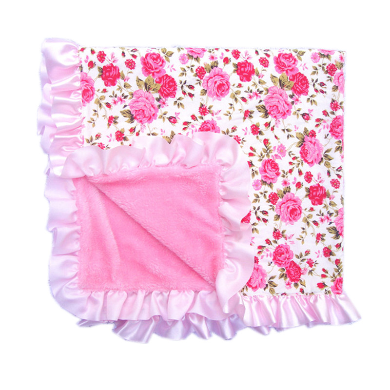 Spring Autumn Bedding Newborn Cotton And Velvet Baby Mermaid Swaddle Envelopes Stroller Wrap For Baby Comfortable Flower Blanket