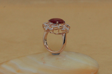 Brand new original 6 carat SONA synthetic diamond fashion ring 925 sterling silver ruby ring US