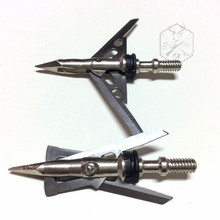 3pcs lot Hunting Arrow Head 2 Blade 100 Grain Diameter 2 Hunting Compound Bow Stainless Steel