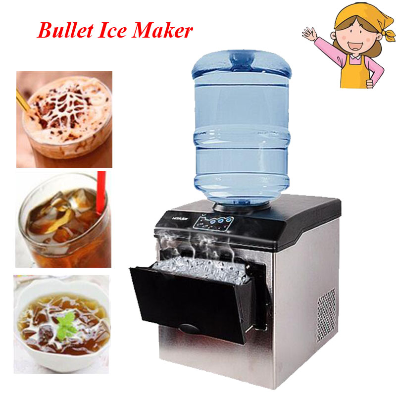... Ice Making Machine 25KG Countertop Automatic Bullet Ice Maker HZB-25
