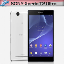 Original Sony Xperia T2 Ultra XM50h Dual Sim Cell Phones Quad Core Android Mobile Phone 6.0” TFT 13.0MP 3000mAh NFC