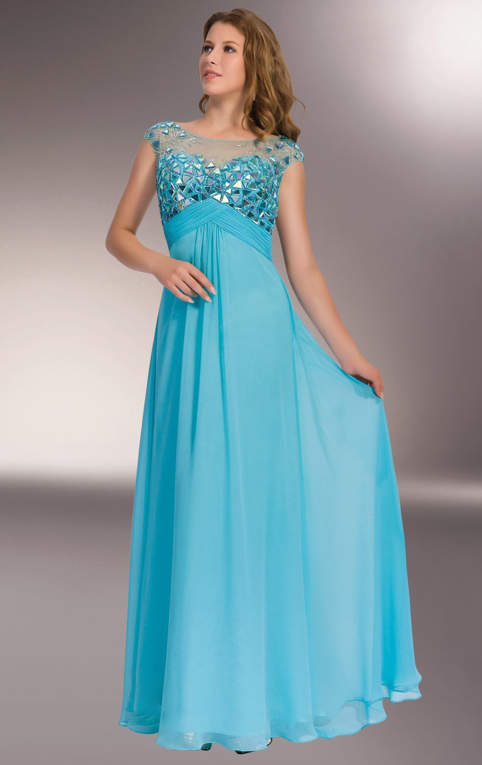 ... Boat-Neck-Aline-Sleeveless-Chiffon-Prom-Dresses-Sexy-Evening-Dresses