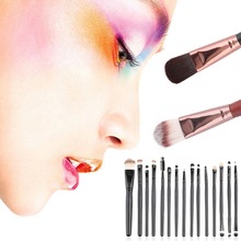15 pcs Set professional makeup Cosmetic beauty Kits Eye Shadow Foundation Eyebrow Lip Brush Makeup Brushes