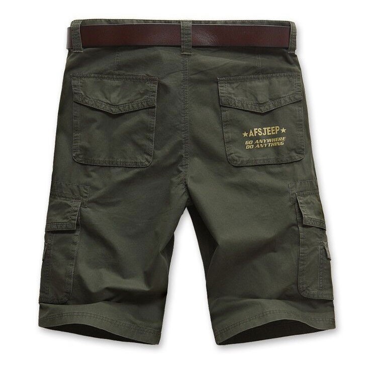 2015 Brand AFS JEEP Plus Size 30-44 Summer Men\'s Army Green Cargo Casual Bermuda Shorts Cotton Short Pants Pantalones Corto 882 (4)