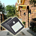 4Leds Solar Powered Body Motion Sensor Light Bright LEDs Outdoor Garden Path Wall Light