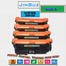 4PC Lot Compatible toner For HP LaserJet CM3530 CM3530FS CP3525 CP3525DN CP3525N color toner Cartridge Grade