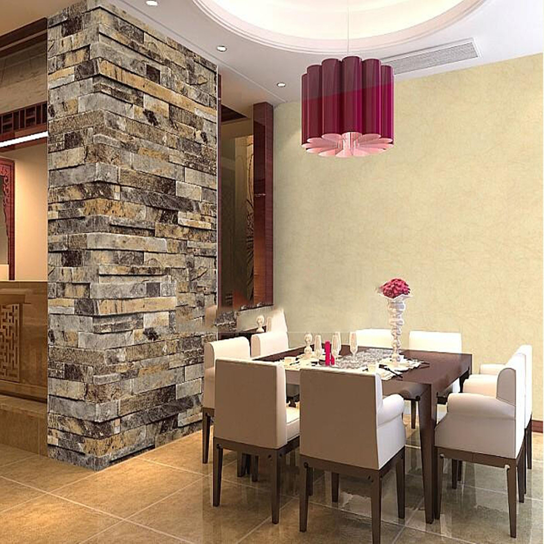 Online kopen wholesale effect stack stone uit china effect stack ... Woonkamer behang beige