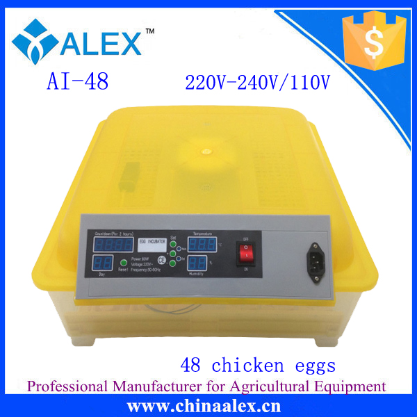 poultry egg incubator AI-48 chicken egg incubators sale in Canada with 
