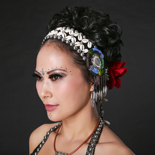 Ethnic Beading Rivets Dance Headwear Accessory Stage Performance Belly Costume Accessory For Lady Belly Dance Accessory ATS01052