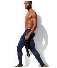 1pcs Aqux Men High Stretch Tight Pants Men Gym yoga long pants Polyester sport sexy cycling
