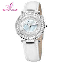 Brand KIMIO women watch fashion casual dress clock quartz watch crystal charm diamond watches women leather