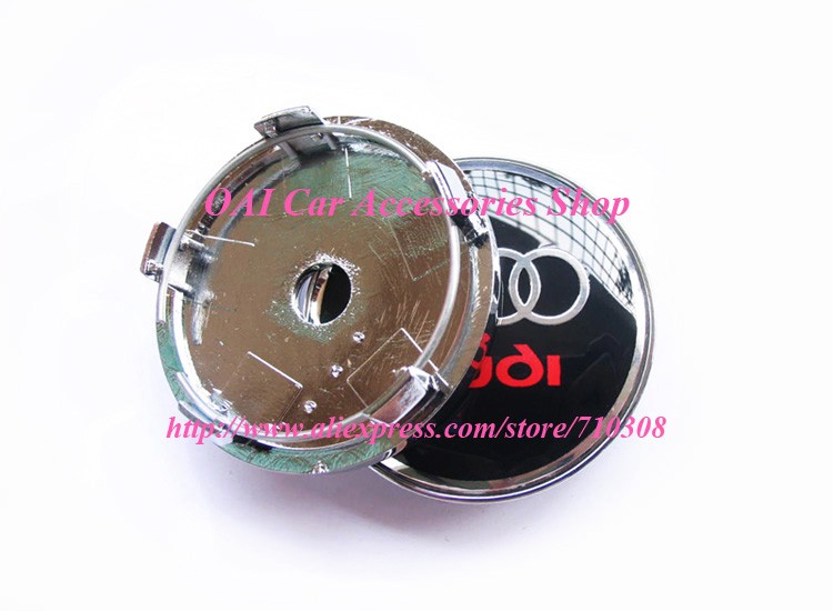 Audi Black Chrome wheel cap 60MM