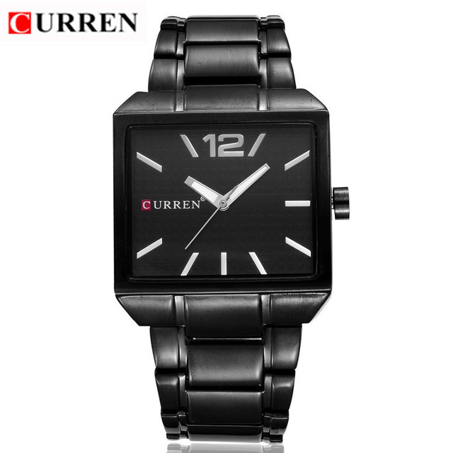 CURREN 8132 Мужчины Новые Моды Спортивные Часы Аналоговые кварцевые Деловой Человек Качество Все Стали Смотреть 3 АТМ Водонепроницаемый