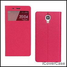 Side Flip Stand View Smart Leather Case for Xiaomi Mi 4